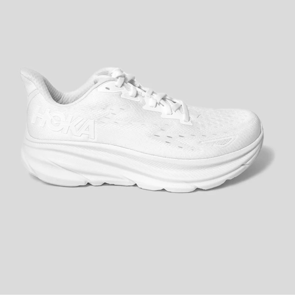 Hoka CLIFTON 9 - Trainers - white Women’s All-White Athletic Running Shoe